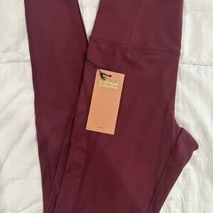 Girlfriend Collective Burgundy Leggings